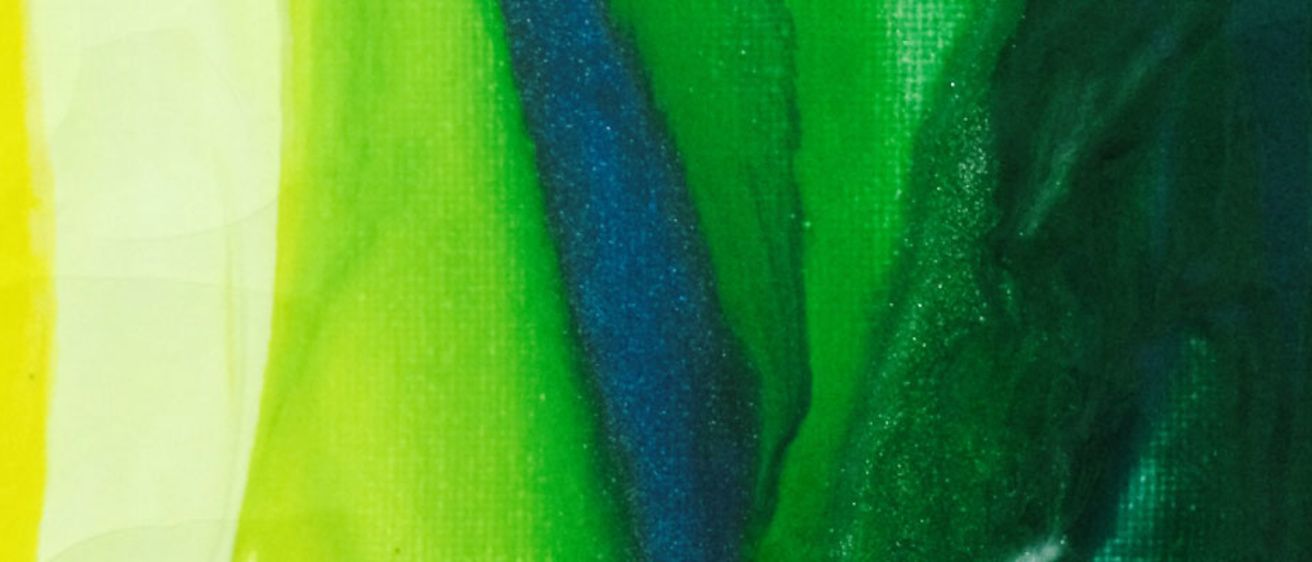 Abstract painting of dark and light shades of green